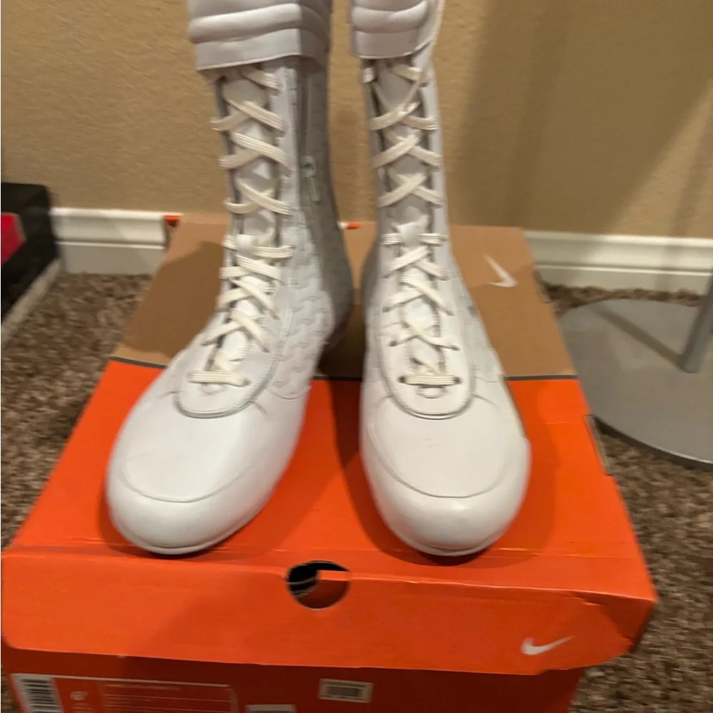 Nike Hypnotize White and Metallic Silver Sneakers - Picture 3 of 12